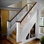 Straight stair with custom box newels and custom wood balusters.