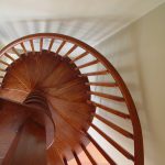 Wood spiral stair