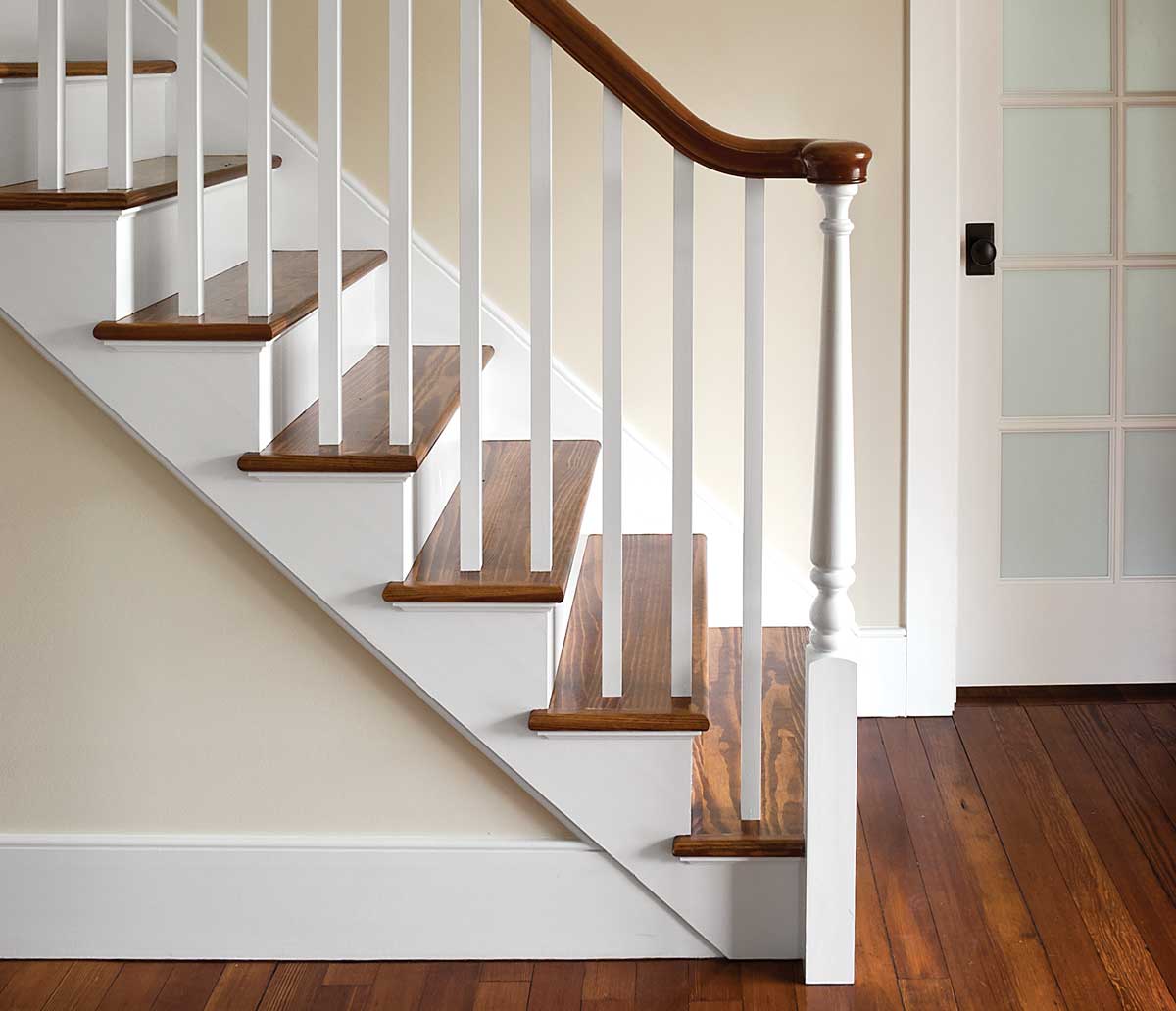 photo of stair with square balusters