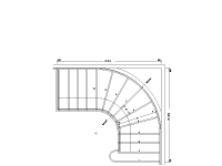 CS-07 Cooper Curved Stair Drawing