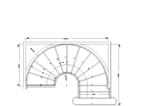 CS-13 Cooper Curved Stair Drawing